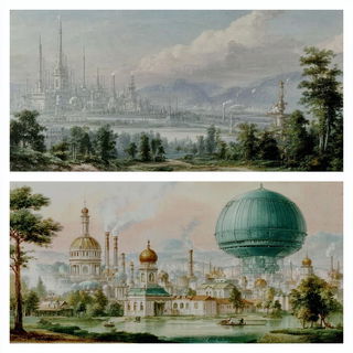 Glacial Mythography style, Midjourney V7: megacity with futuristic bioarchitecture