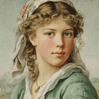 Glacial Mythography style, Midjourney V7: photographic portrait of female protagonist