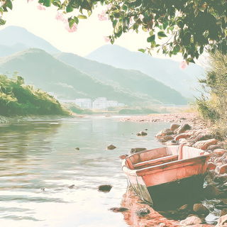 Cloudwire Littoral style, Midjourney V7: realistic landscape photograph of quiet dawn