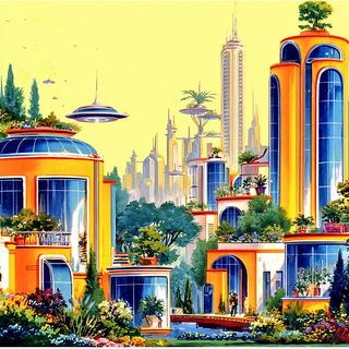 Dragonwake style, Midjourney V7: megacity with futuristic bioarchitecture