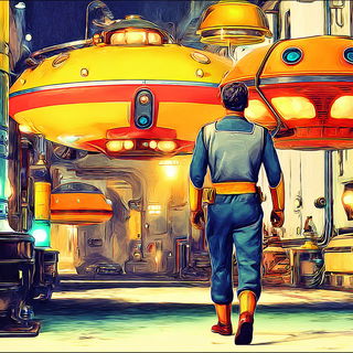 Dragonwake style, Midjourney V7: cinematic shot from sci-fi movie