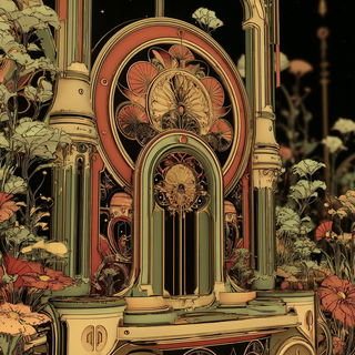 Puppetgothic style, Midjourney V7: abstract 3D render