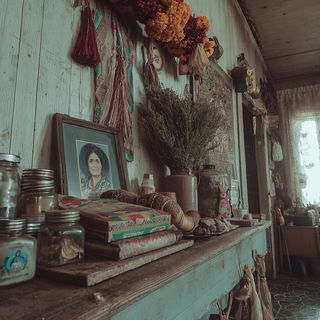 Colossogarden style, Midjourney V7: traditional folk art