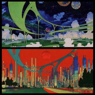 Kurocopy Press style, Midjourney V7: megacity with futuristic bioarchitecture