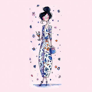 Folkloric Celcollage style, Midjourney V7: haute-couture fashion outfit