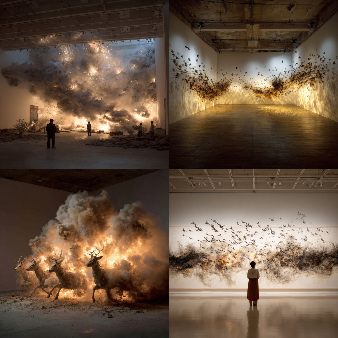Cai Guo-Qiang style, Midjourney V7, render 1 of 4