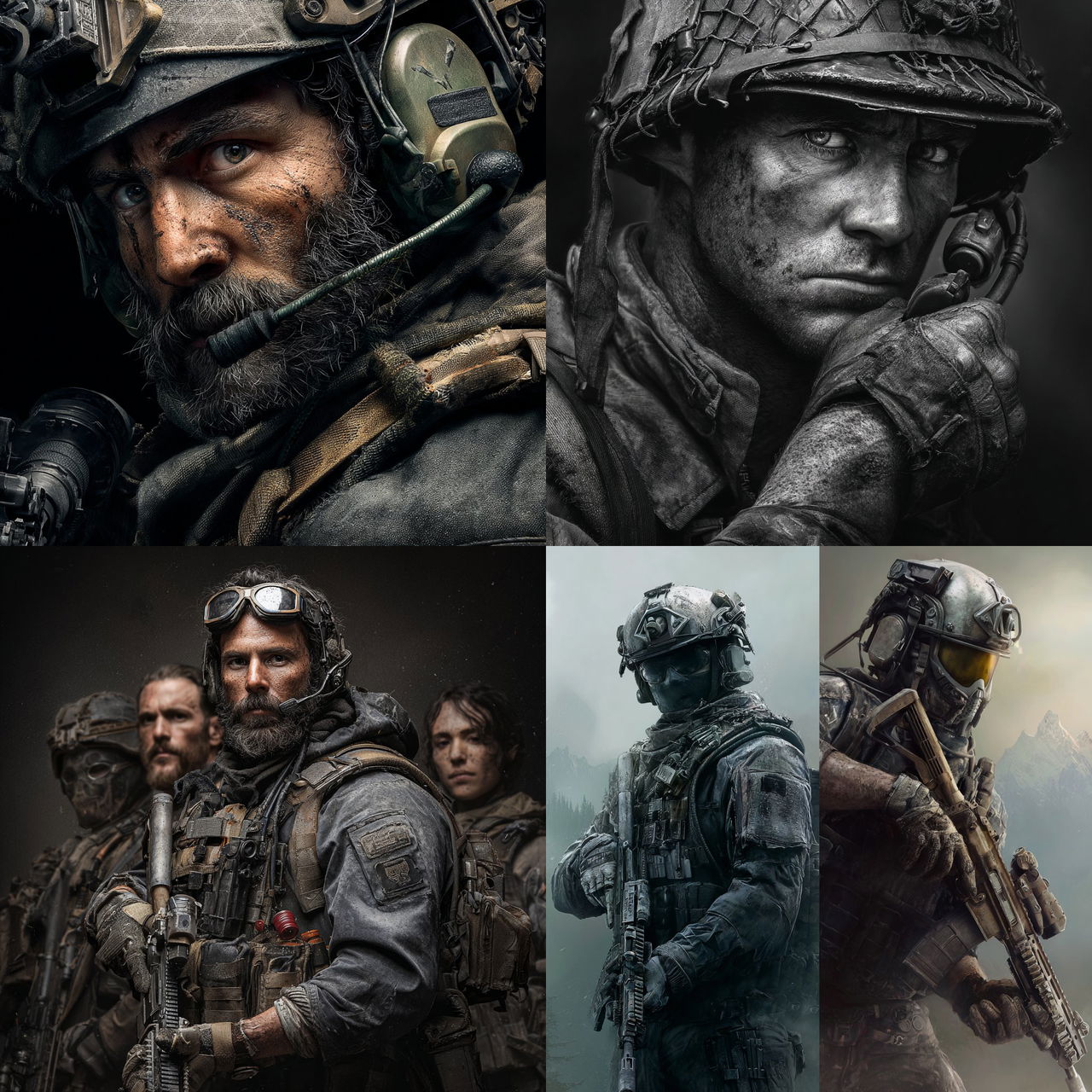 Call of Duty style, Midjourney V7, render 1 of 4