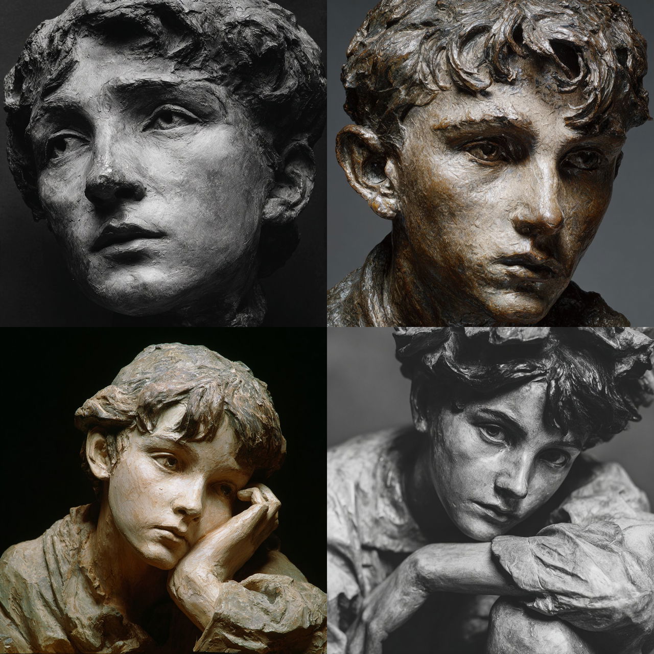 Camille Claudel style, Midjourney V7, render 1 of 4