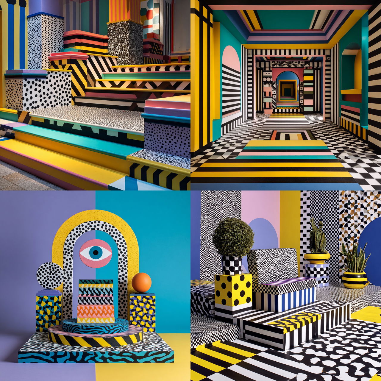 Camille Walala style, Midjourney V7, render 1 of 4
