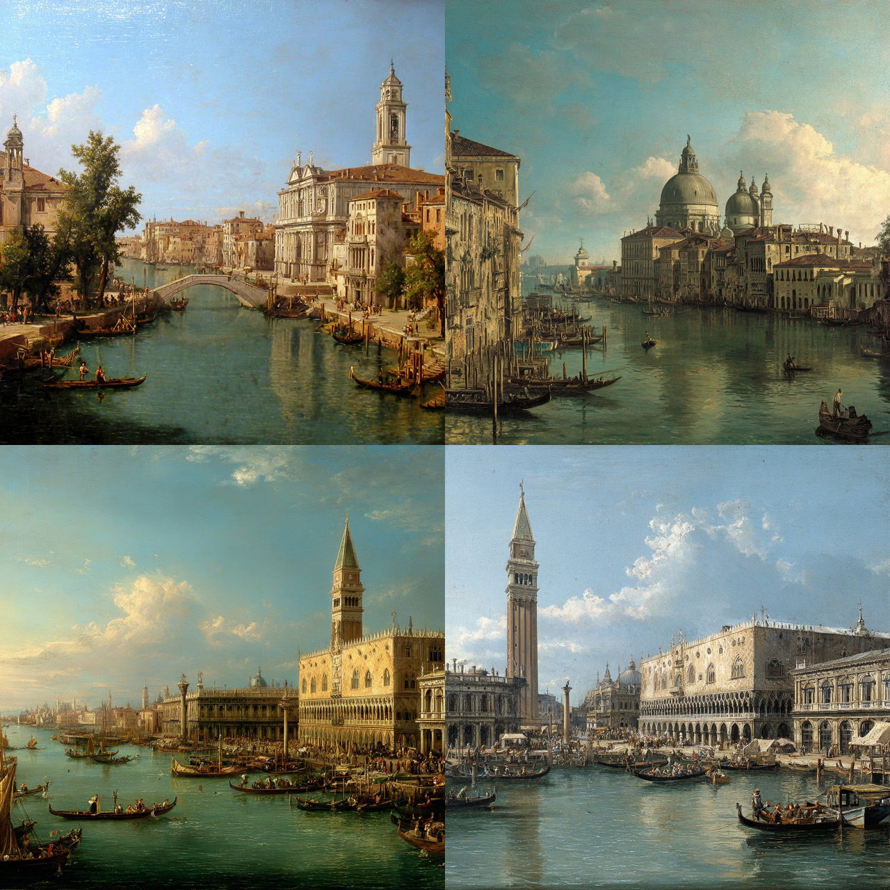 Canaletto style, Midjourney V7, render 1 of 4