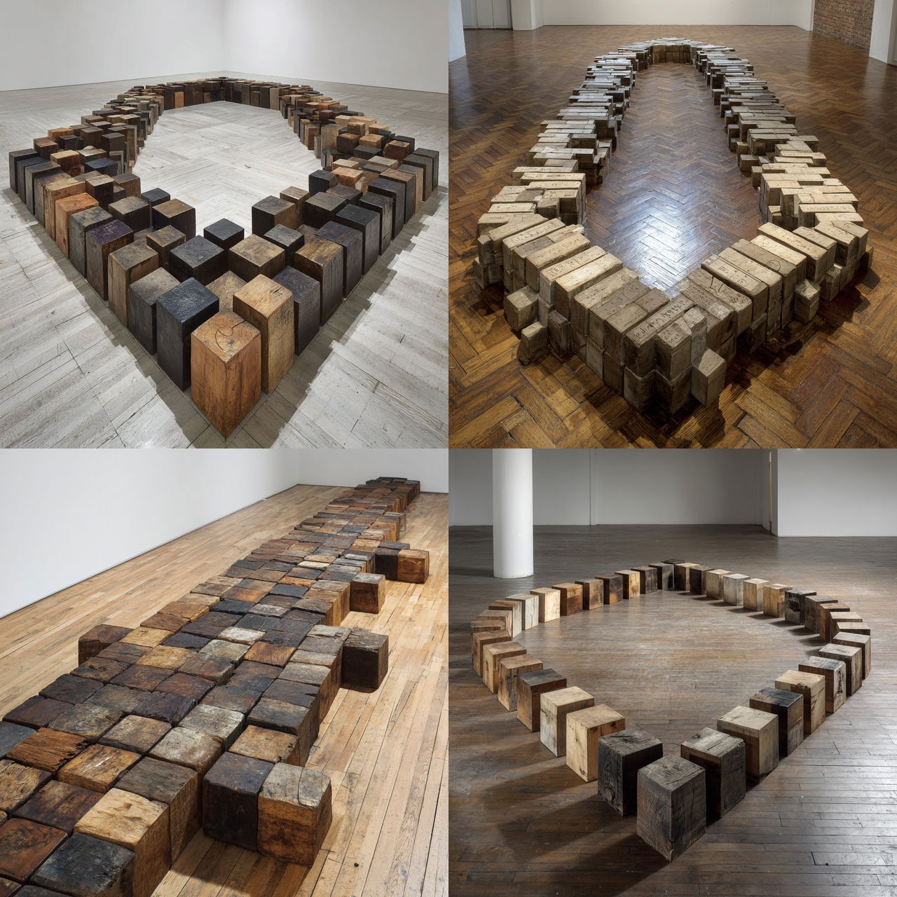 Carl Andre style, Midjourney V7, render 1 of 4