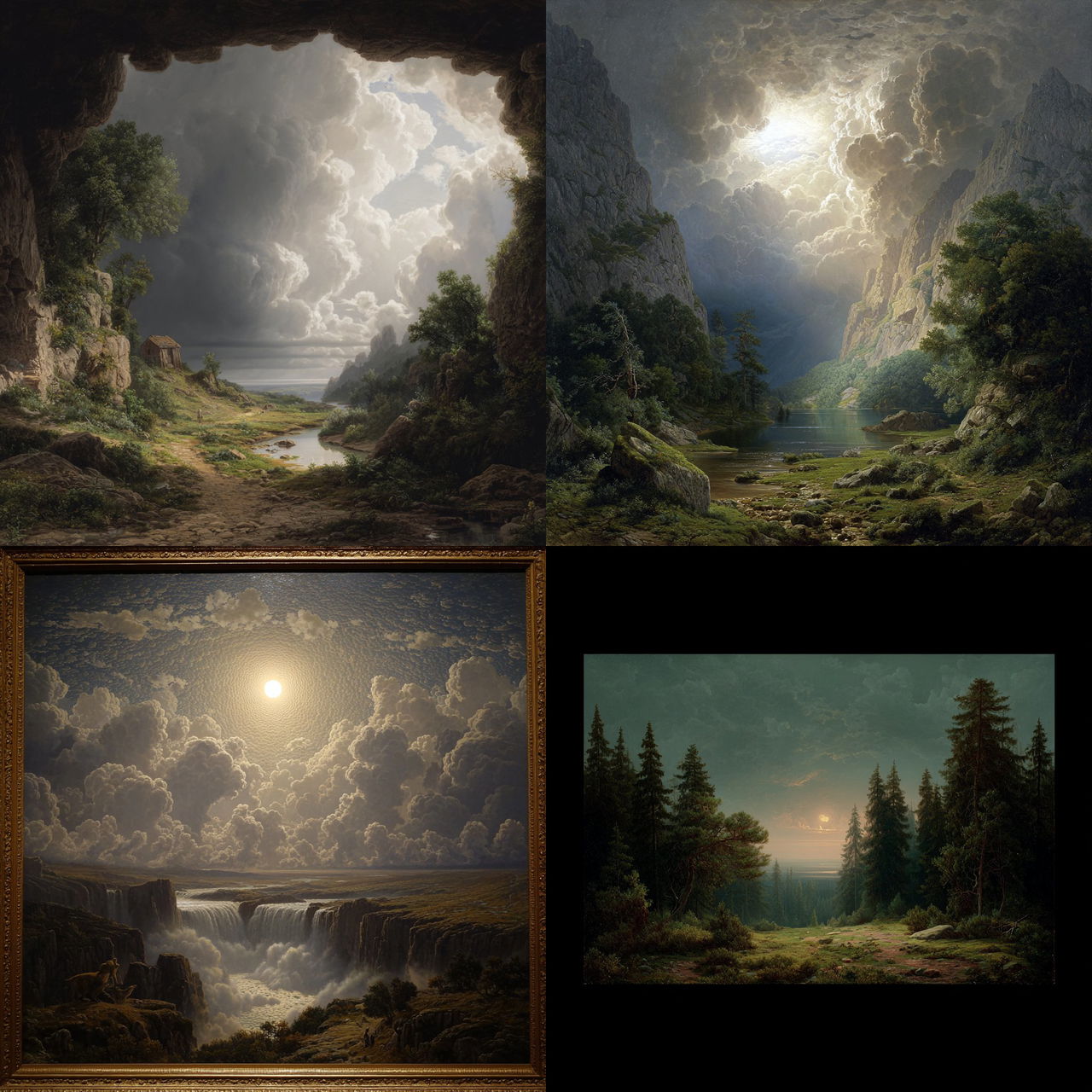 Carl Gustav Carus style, Midjourney V7, render 1 of 4