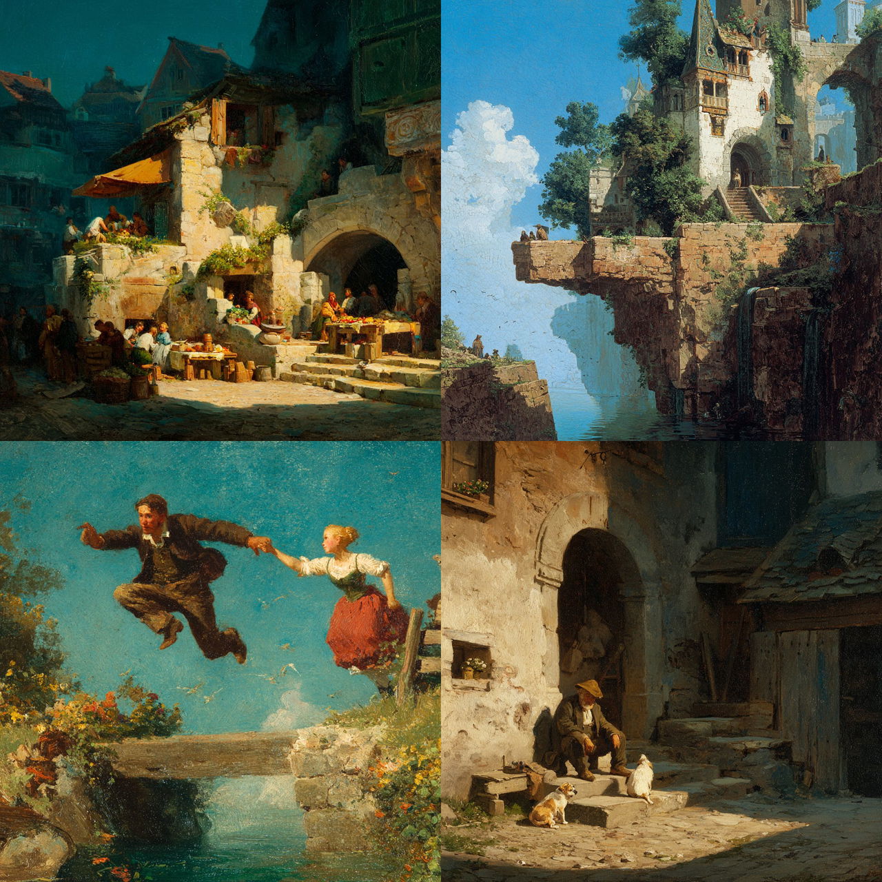Carl Spitzweg style, Midjourney V7, render 1 of 4