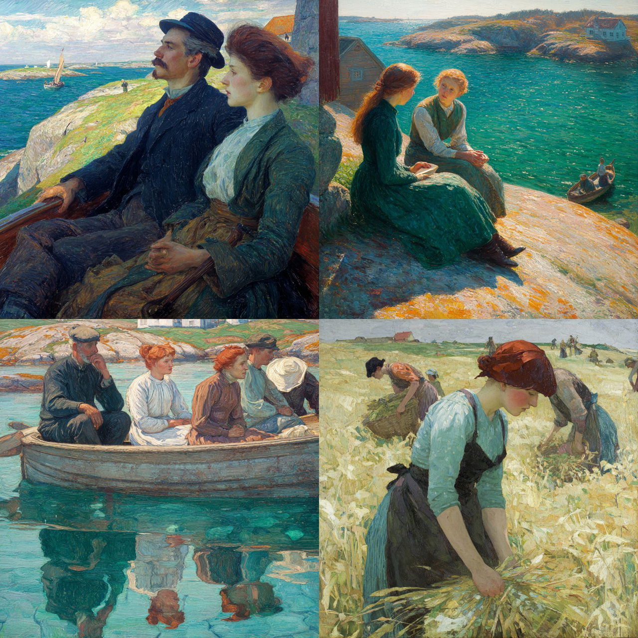Carl Wilhelmson style, Midjourney V7, render 1 of 4