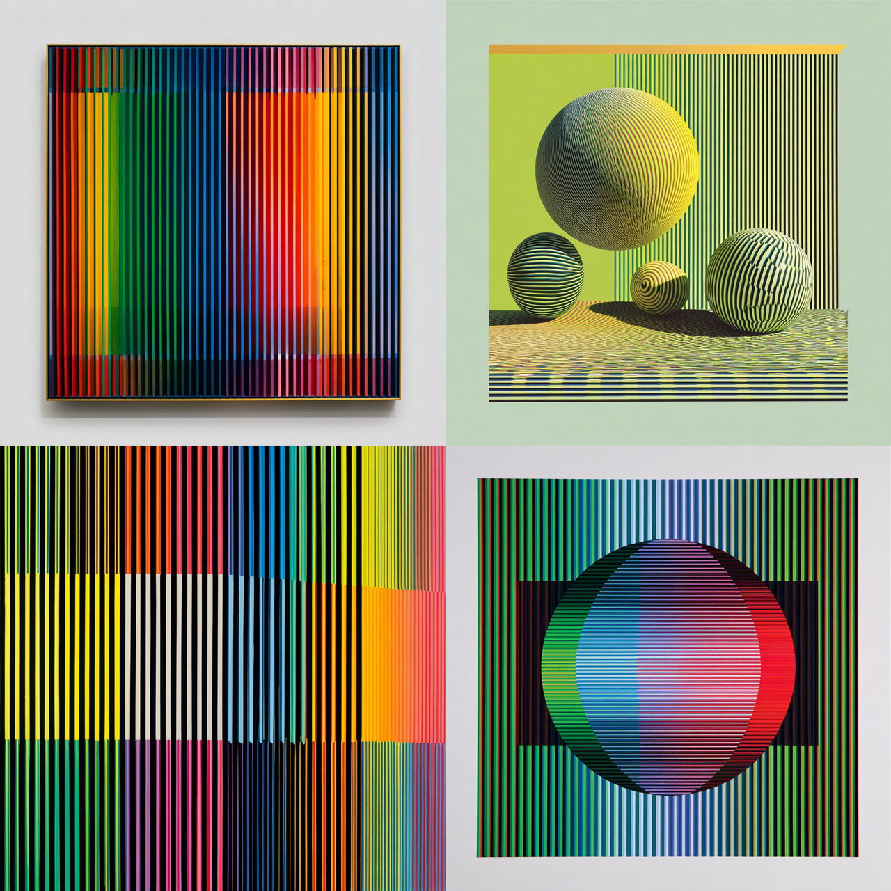 Carlos Cruz-Diez style, Midjourney V7, render 1 of 4