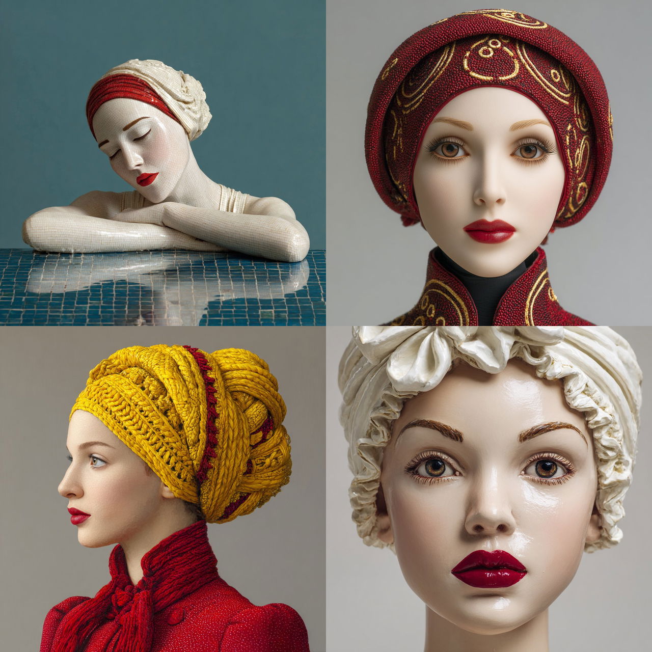 Carole Feuerman style, Midjourney V7, render 1 of 4