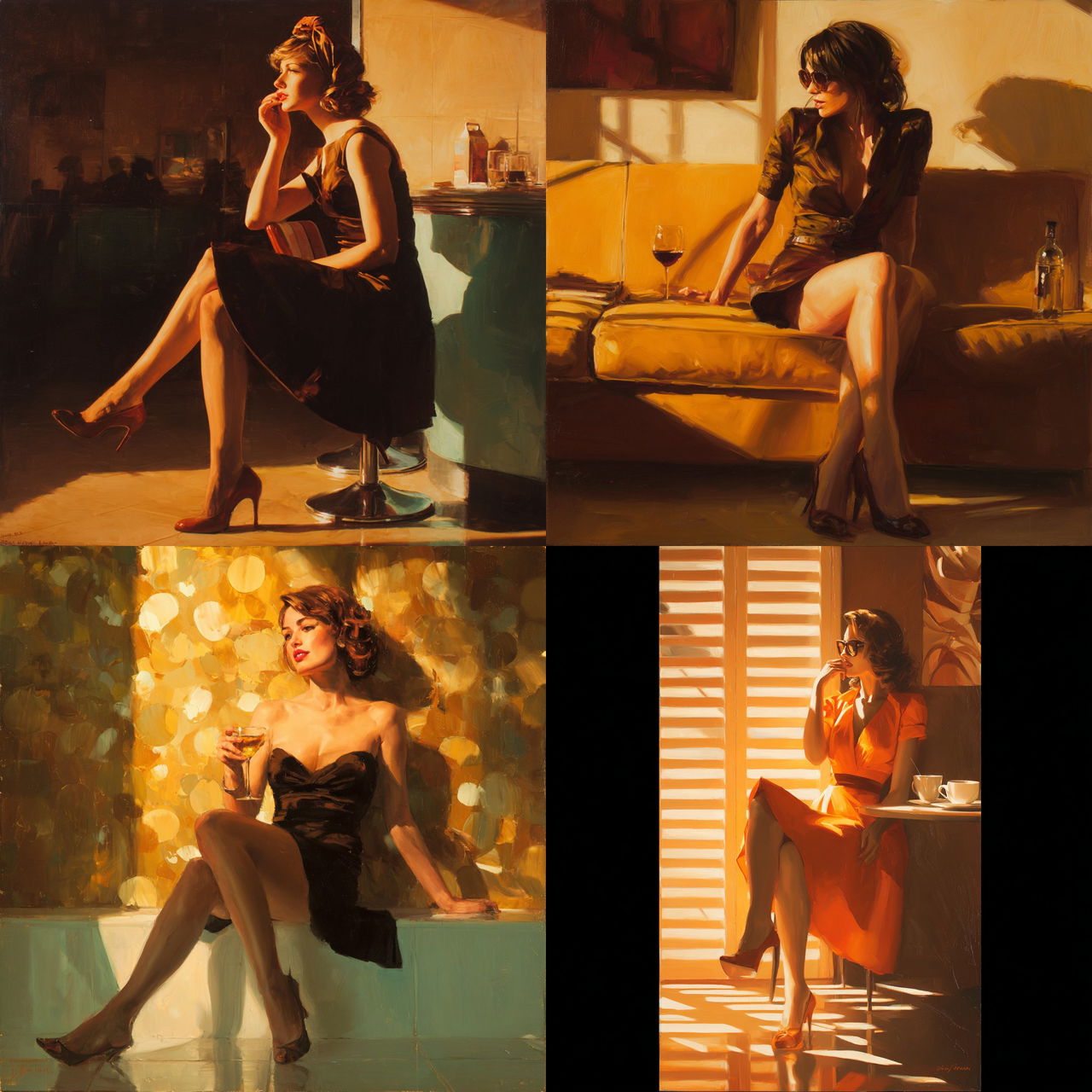 Carrie Graber style, Midjourney V7, render 1 of 4