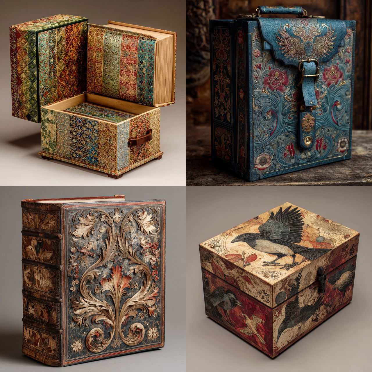 Cartonnage style, Midjourney V7, render 1 of 4