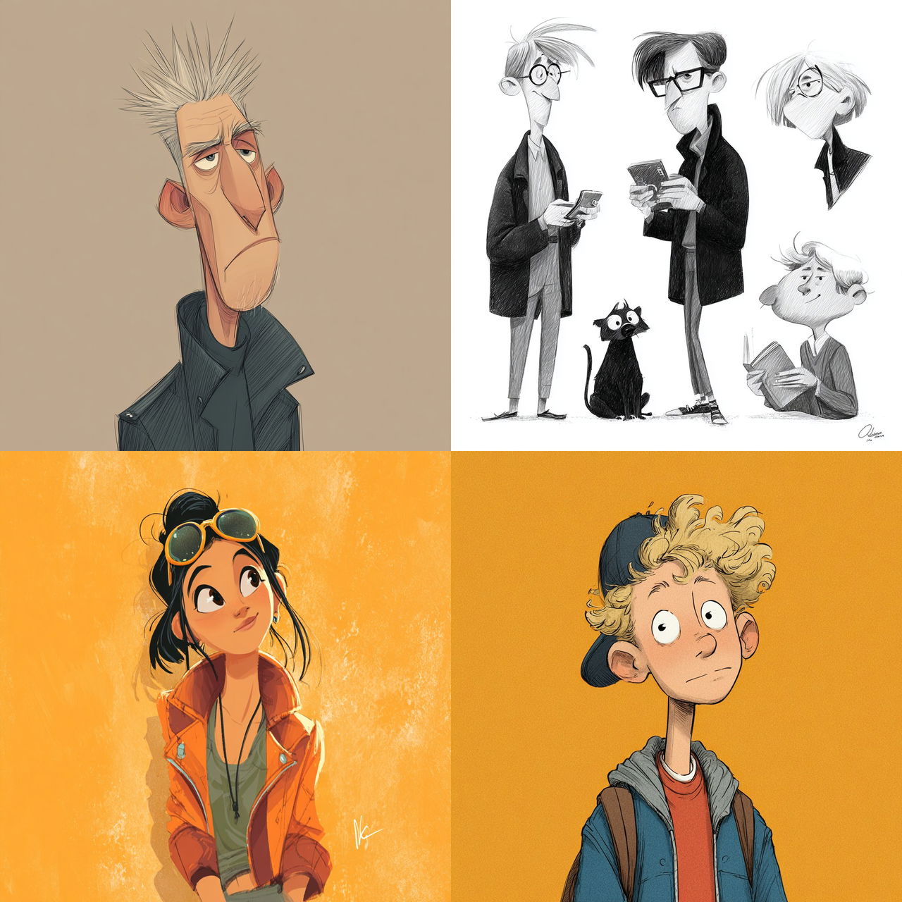 Cartoon style style, Midjourney V7, render 1 of 4