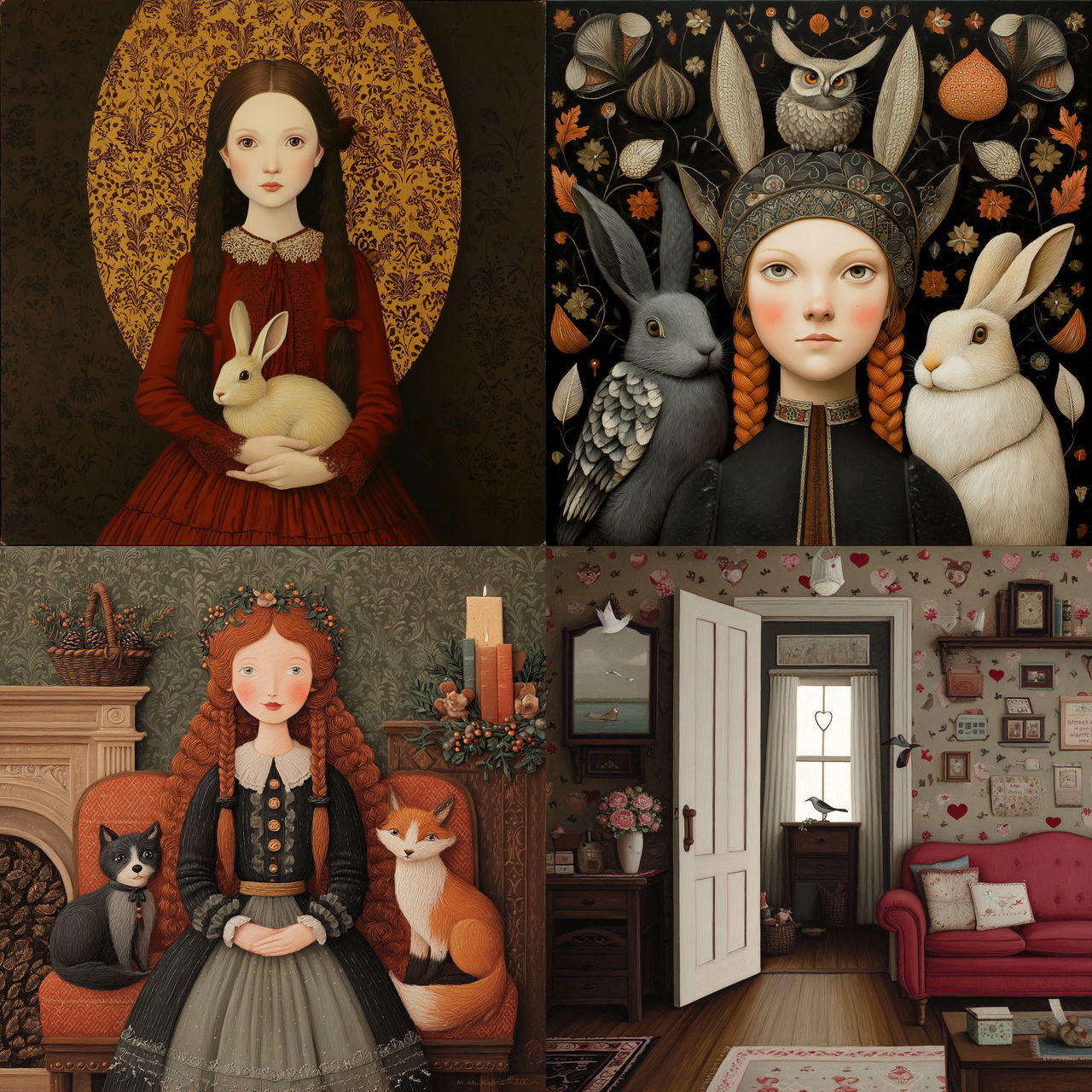 Catherine Holman style, Midjourney V7, render 1 of 4