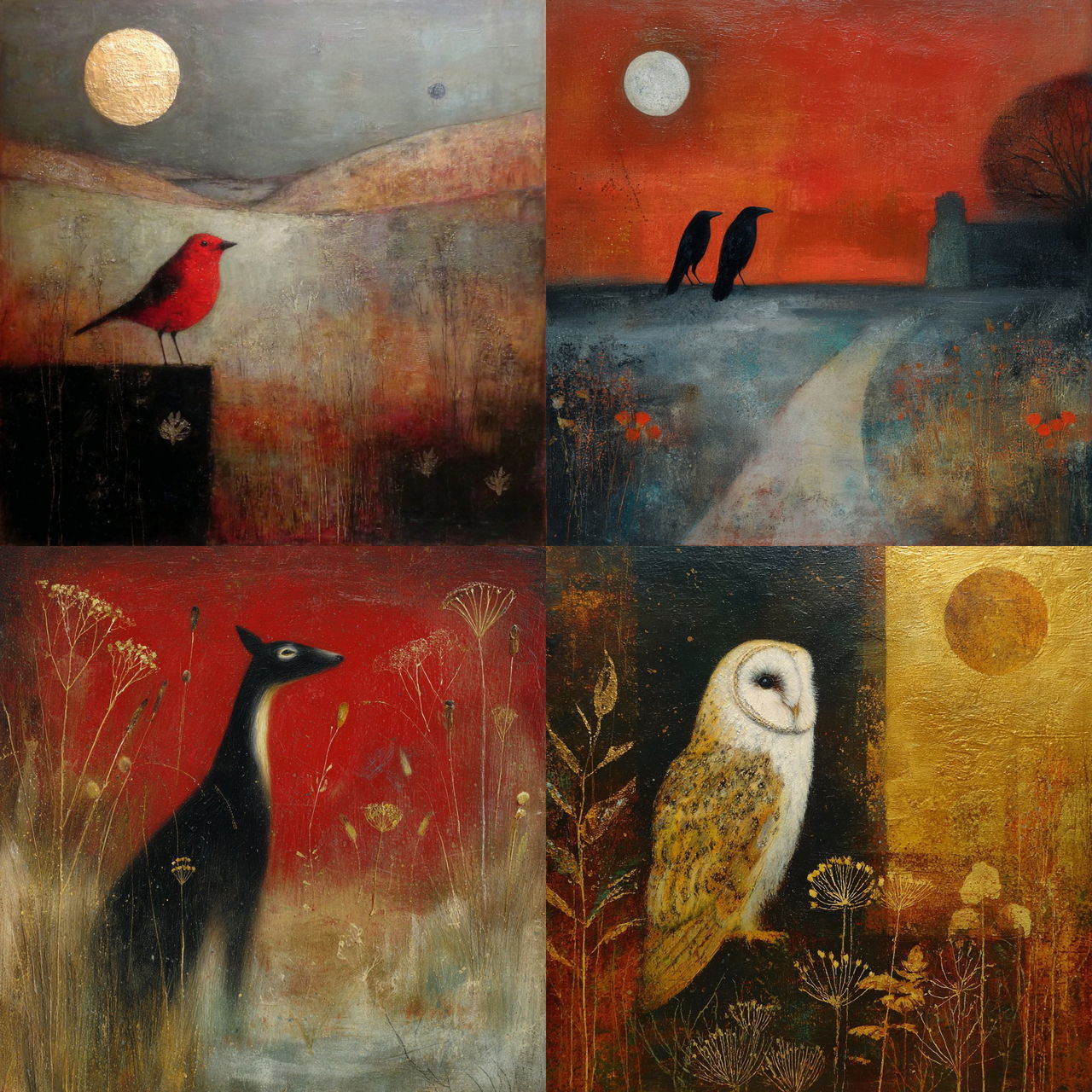 Catherine Hyde style, Midjourney V7, render 1 of 4