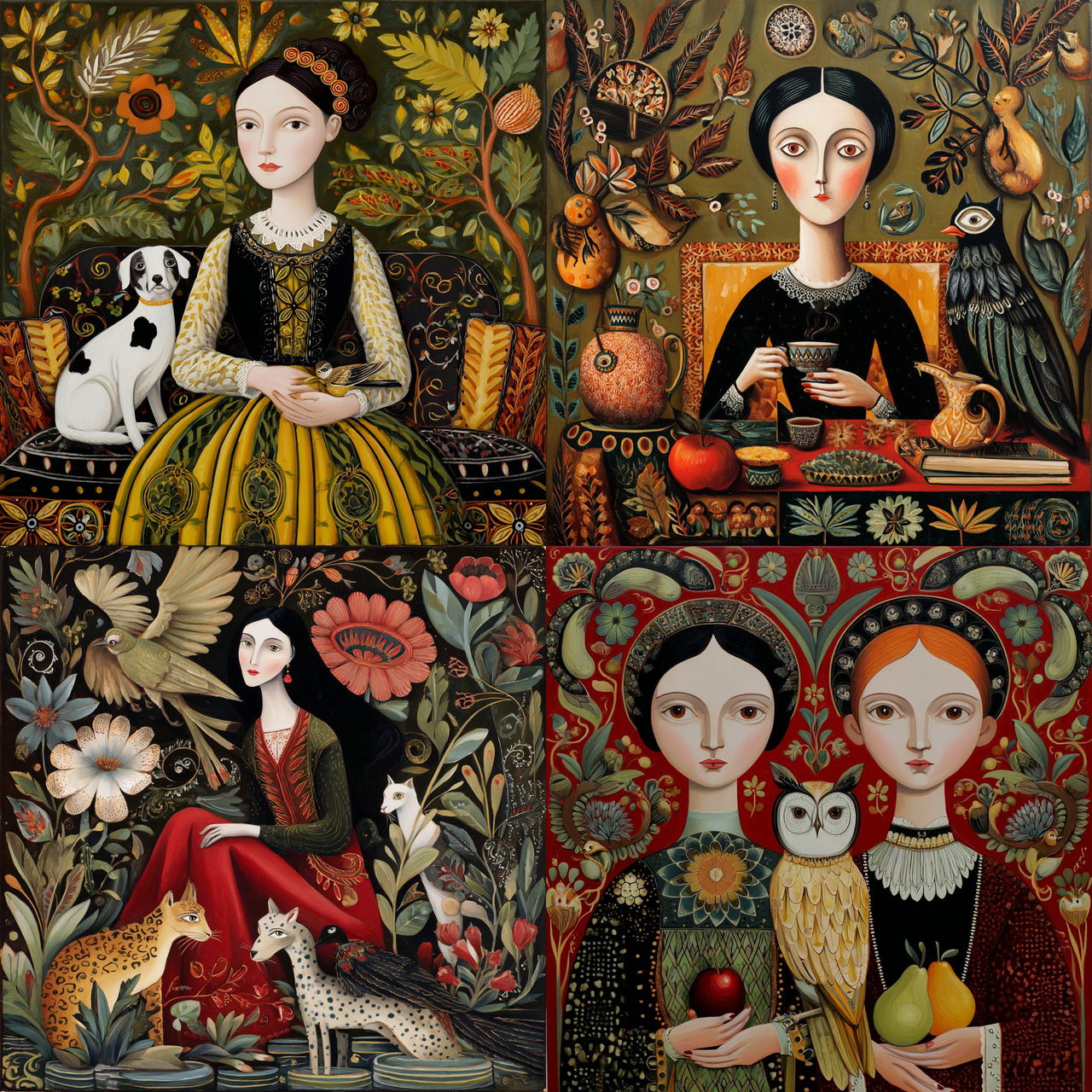 Catherine Nolin style, Midjourney V7, render 1 of 4