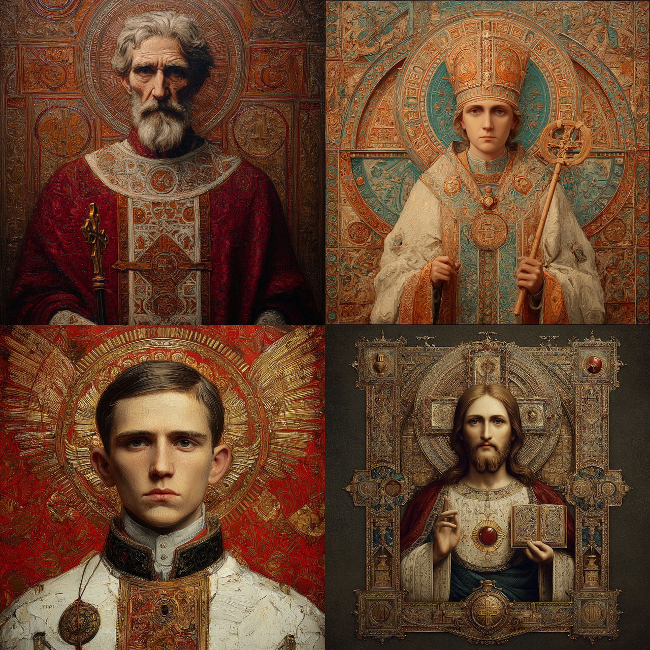 Catholic icon style, Midjourney V7, render 1 of 4
