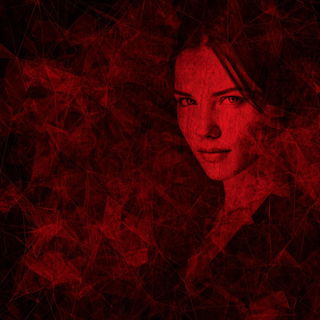 Clinkerblood style, Midjourney V7: photographic portrait of female protagonist