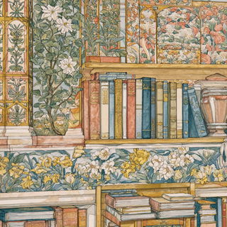 Botanical Nouveau style, Midjourney V7: Midlibrary