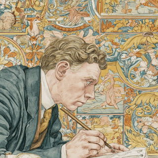 Botanical Nouveau style, Midjourney V7: editorial illustration for popular scientific magazine cover