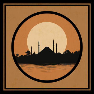 Geodic Screenarch style, Midjourney V7: bold minimalist logo design for Istanbul city municipal services