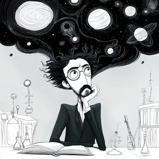 Blackwing Transit style, Midjourney V7: editorial illustration for popular scientific magazine cover