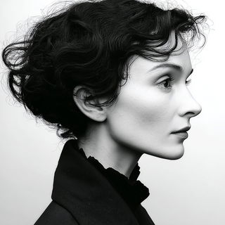Blackwing Transit style, Midjourney V7: photographic portrait of female protagonist