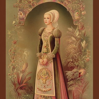 Herbastellurgy style, Midjourney V7: haute-couture fashion outfit