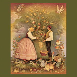 Herbastellurgy style, Midjourney V7: traditional folk art