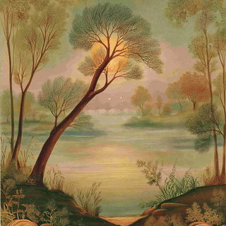 Herbastellurgy style, Midjourney V7: realistic landscape photograph of quiet dawn