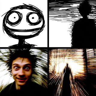 Sporascape style, Midjourney V7: black-and-white manga comic strip