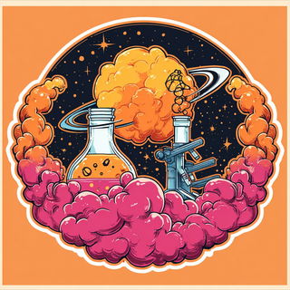 Archfire Vitreography style, Midjourney V7: editorial illustration for popular scientific magazine cover