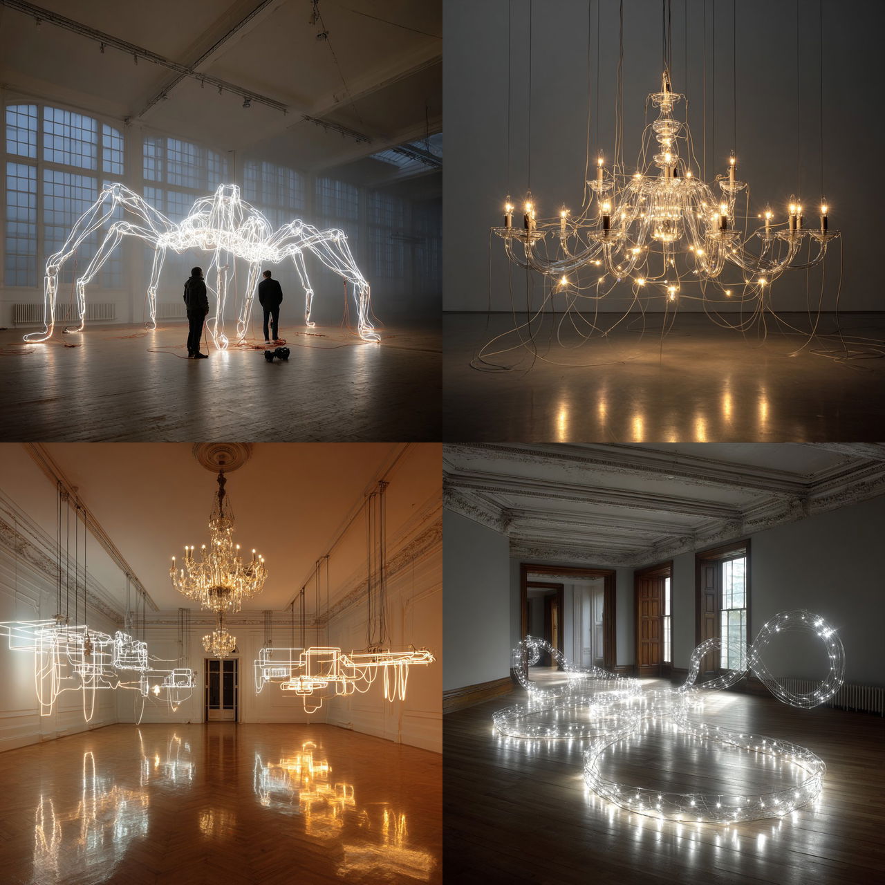 Cerith Wyn Evans style, Midjourney V7, render 1 of 4
