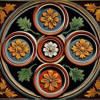 Robes Andromeda style, Midjourney V7: creative pattern composition