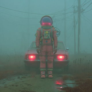 Neon Cenobitics style, Midjourney V7: cinematic shot from sci-fi movie