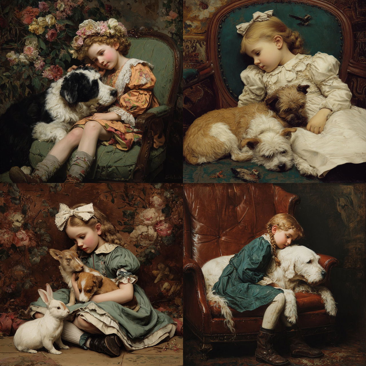 Charles Burton Barber style, Midjourney V7, render 1 of 4