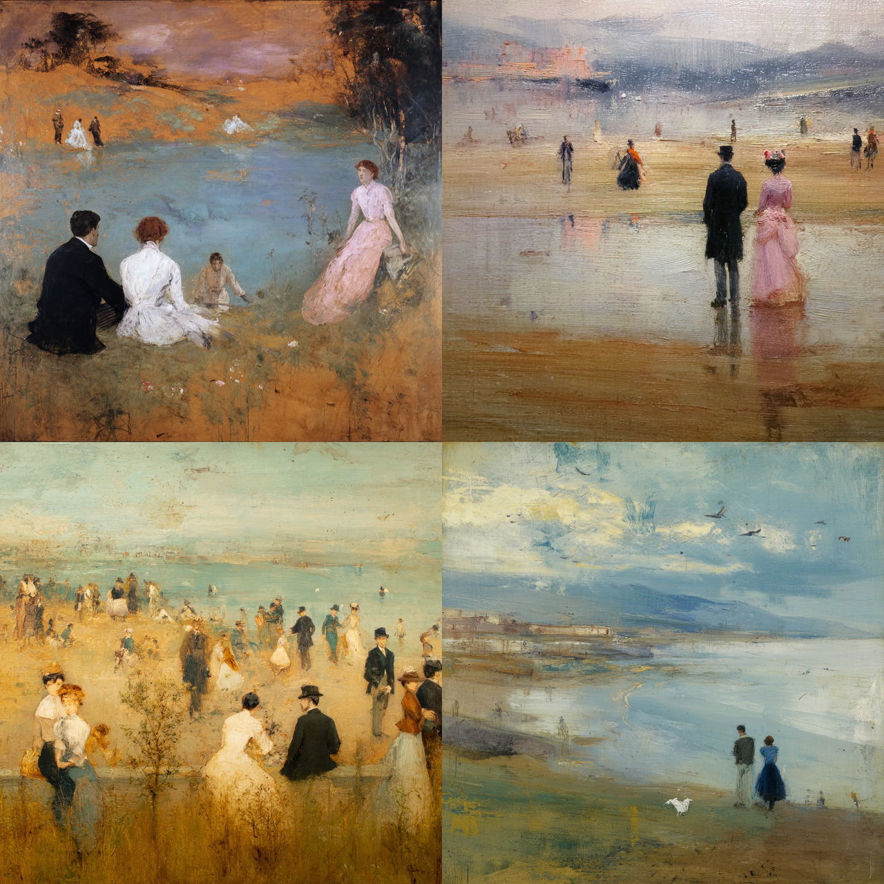 Charles Conder style, Midjourney V7, render 1 of 4