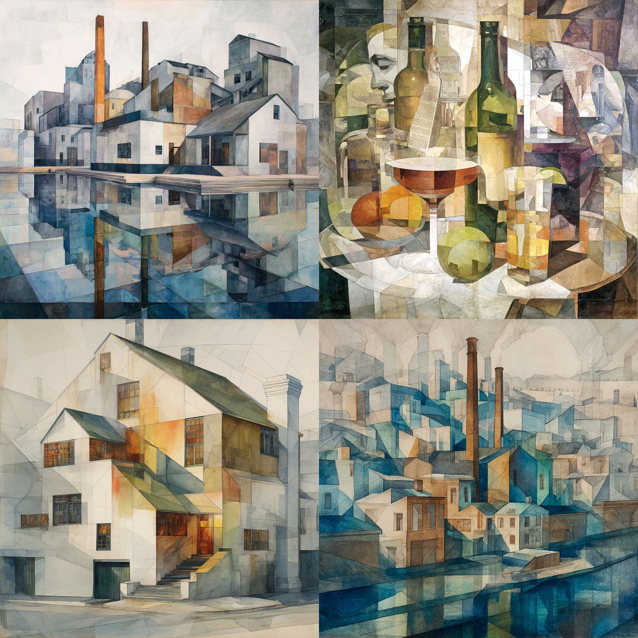Charles Demuth style, Midjourney V7, render 1 of 4