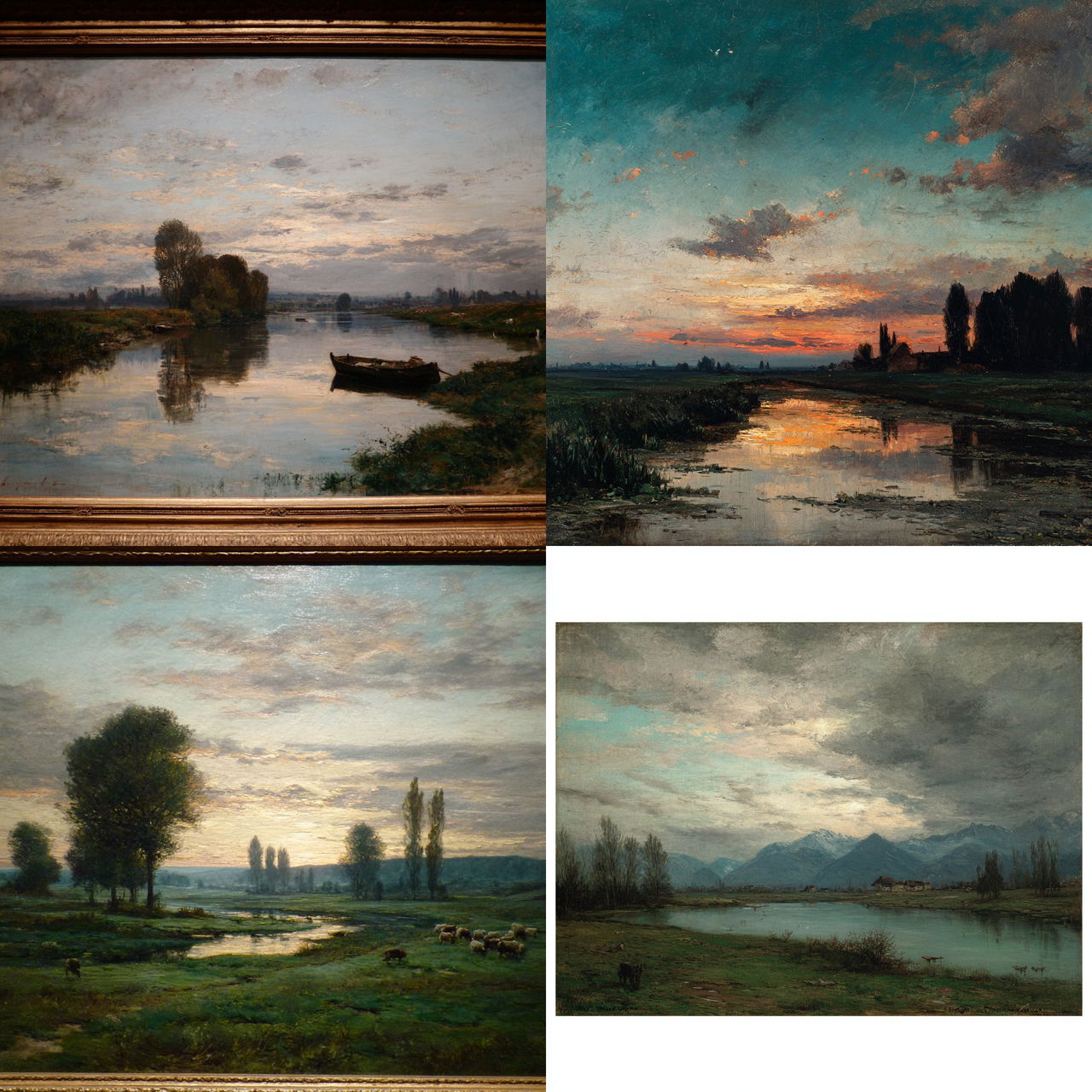 Charles-Francois Daubigny style, Midjourney V7, render 1 of 4