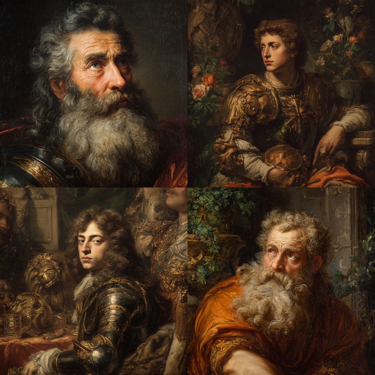 Charles Le Brun style, Midjourney V7, render 1 of 4