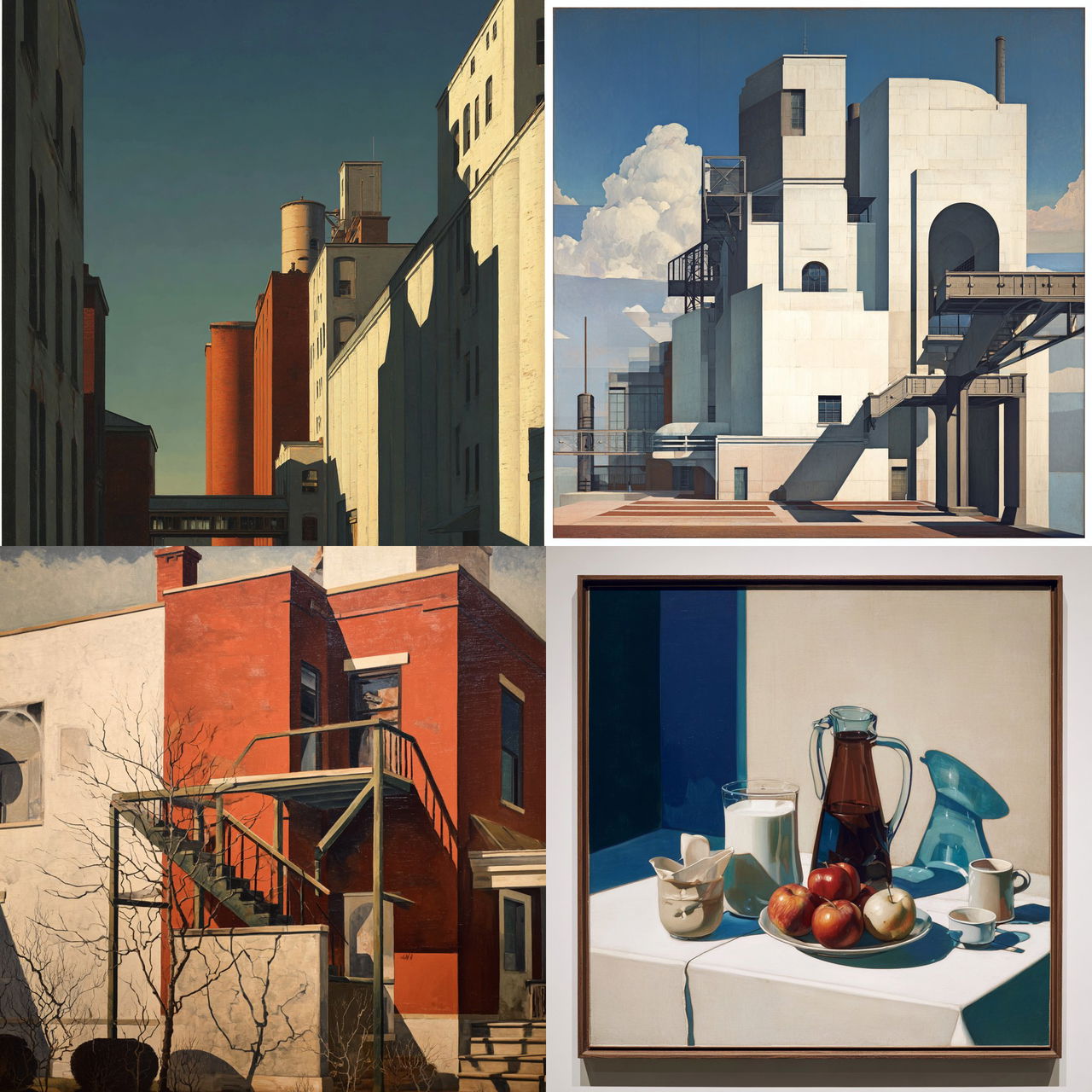 Charles Sheeler style, Midjourney V7, render 1 of 4