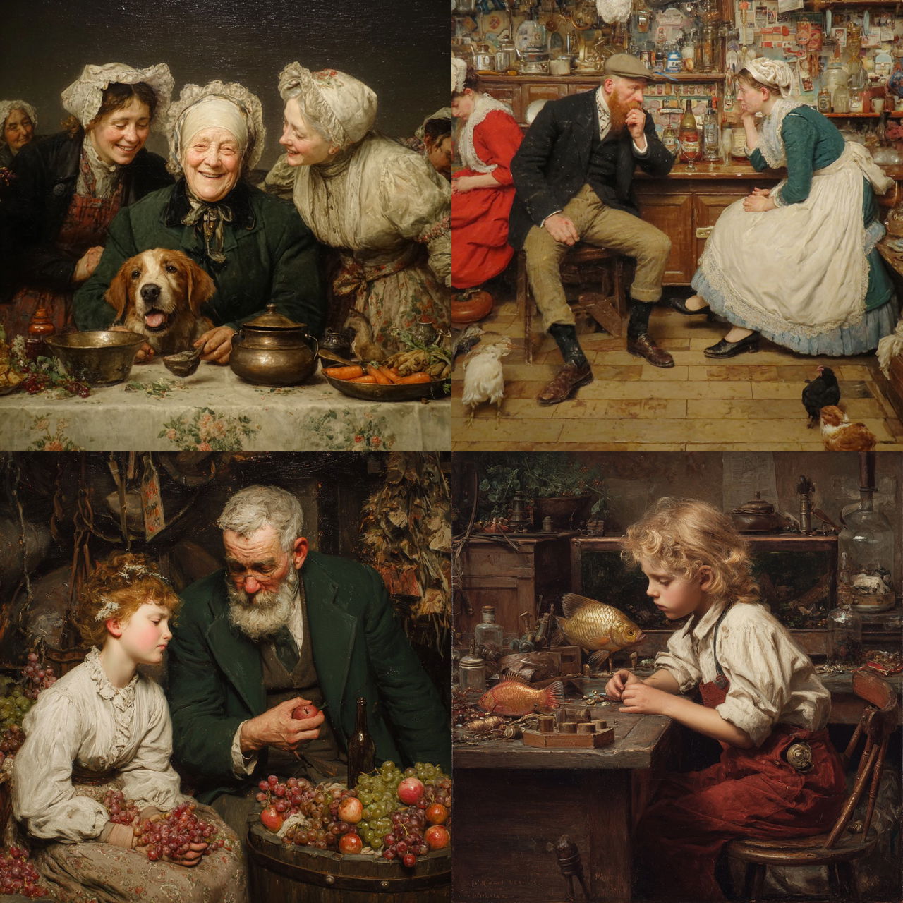 Charles Spencelayh style, Midjourney V7, render 1 of 4
