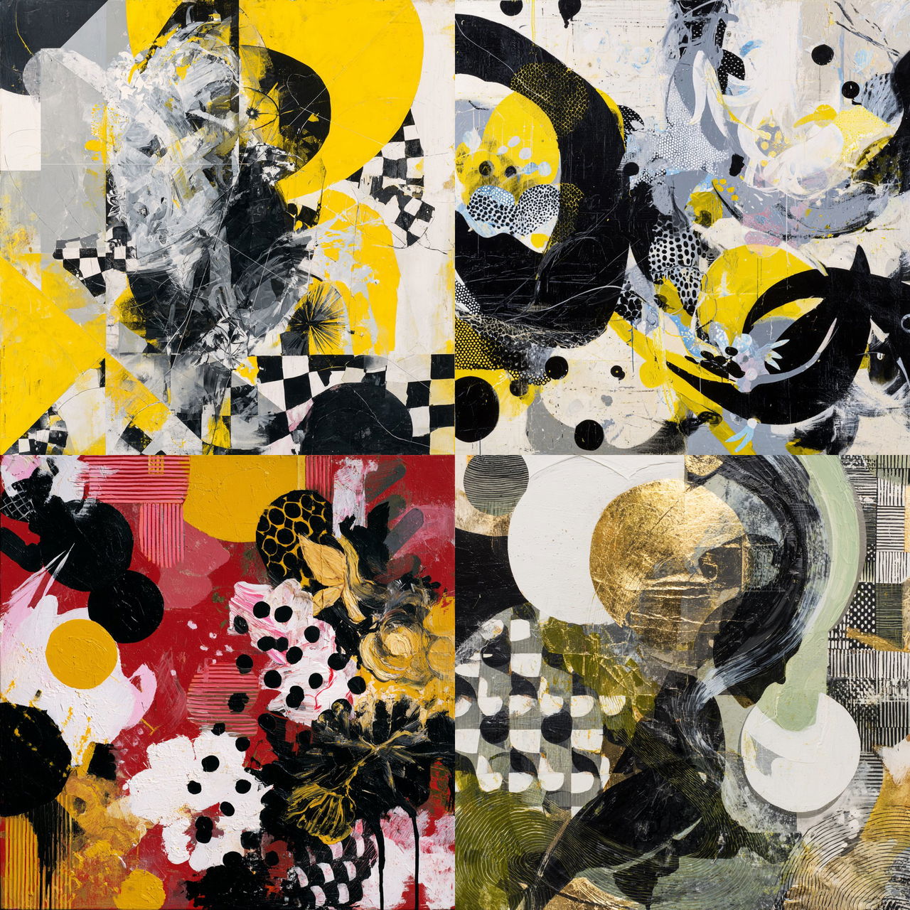 Charline von Heyl style, Midjourney V7, render 1 of 4