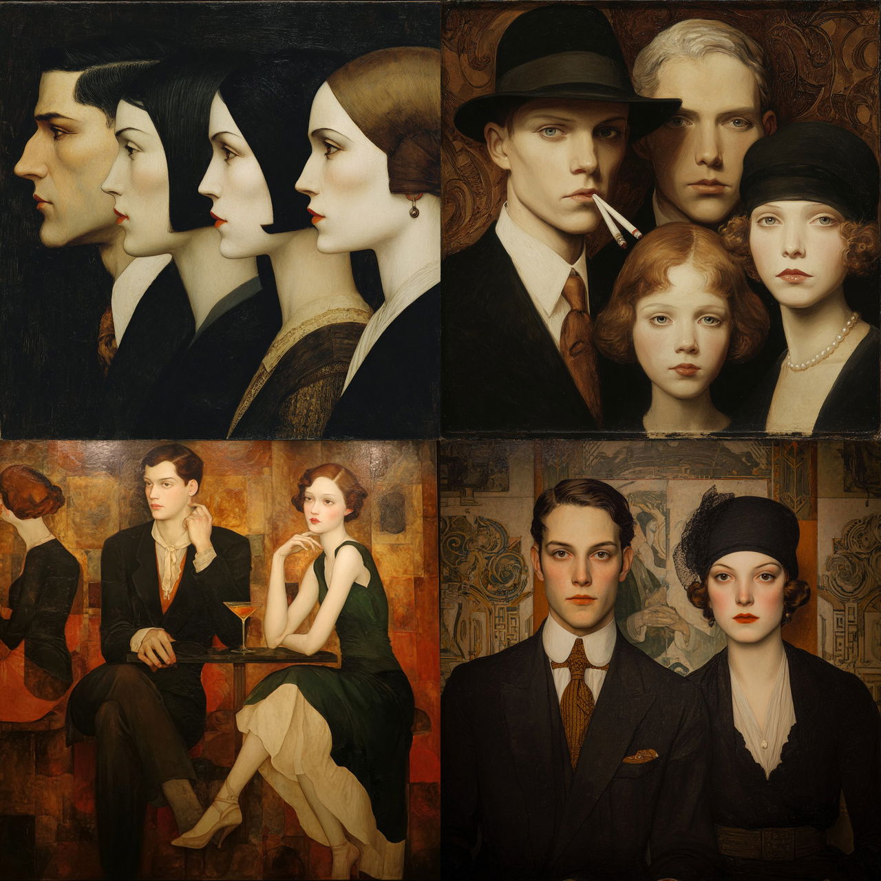 Christian Schad style, Midjourney V7, render 1 of 4